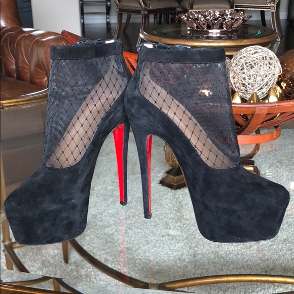 Christian Louboutin Shoes - Black suede booties